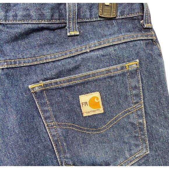 Carhartt Appolloni Blue Denim Relaxed Fit Straight Leg Men's Jeans Size 36 x 28 - Picture 3 of 9